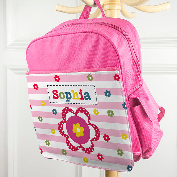 Personalised Girl's Pink Mini Rucksack