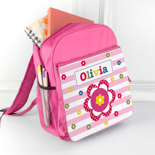 Personalised Girl's Pink Mini Rucksack