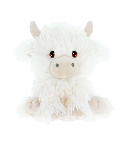 Keeleco - 18cm Shaggy White Highland Cow