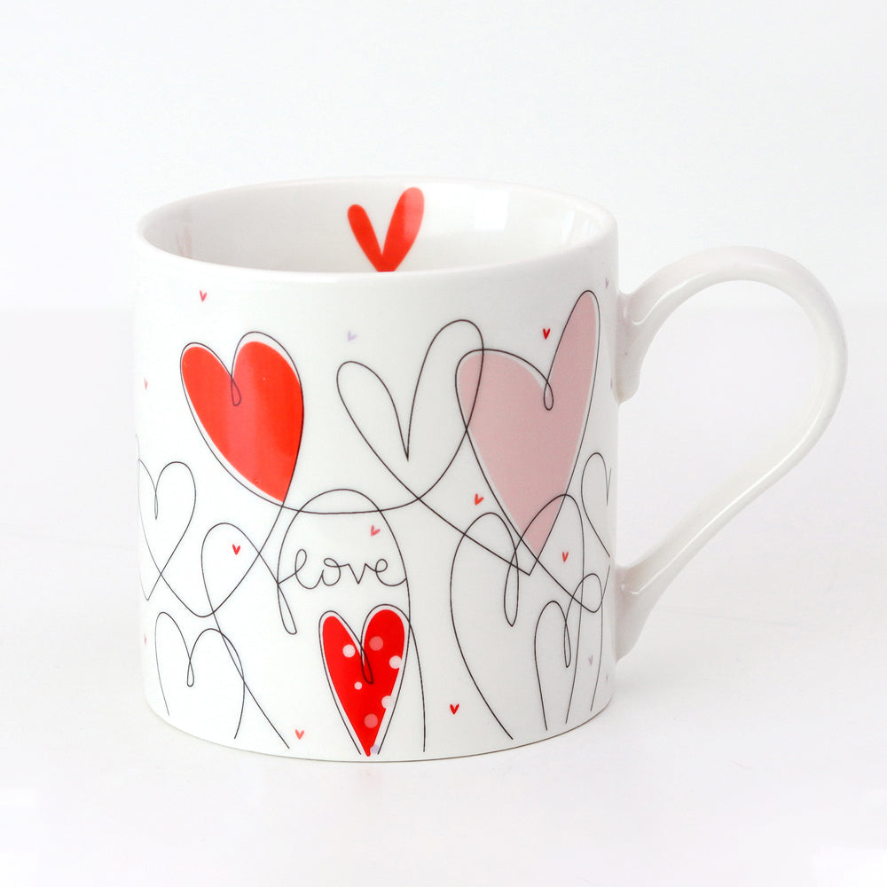 Belly Button Designs China Mug - Hearts Mug