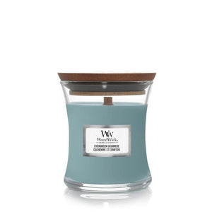 Woodwick Mini Hourglass candle - Evergreen Cashmere