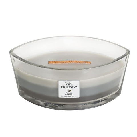 Woodwick Ellipse Candle - Trillogy - Warm Woods