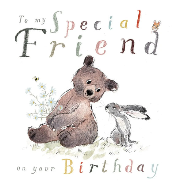 Cute Card - To My Special Friend - Bear and Hare