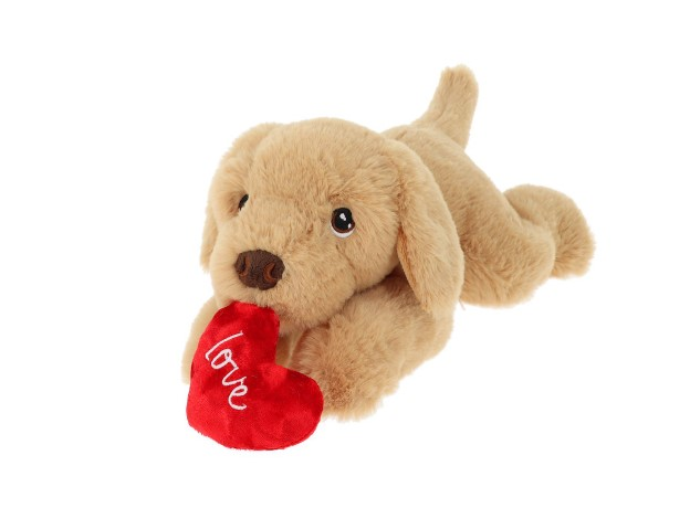 Keeleco - 35cm Valentines Golden Lab With Heart