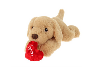 Keeleco - 35cm Valentines Golden Lab With Heart