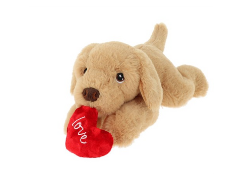 Keeleco - 30cm Valentines Golden Lab With Heart