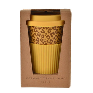 Naturecraft Cheetah Ceramic Travel Mug