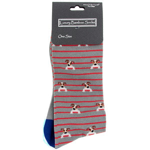 Men's Bamboo Socks Grey Pooch