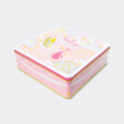 Large Keepsake Tin - Baby Girl Keepsakes