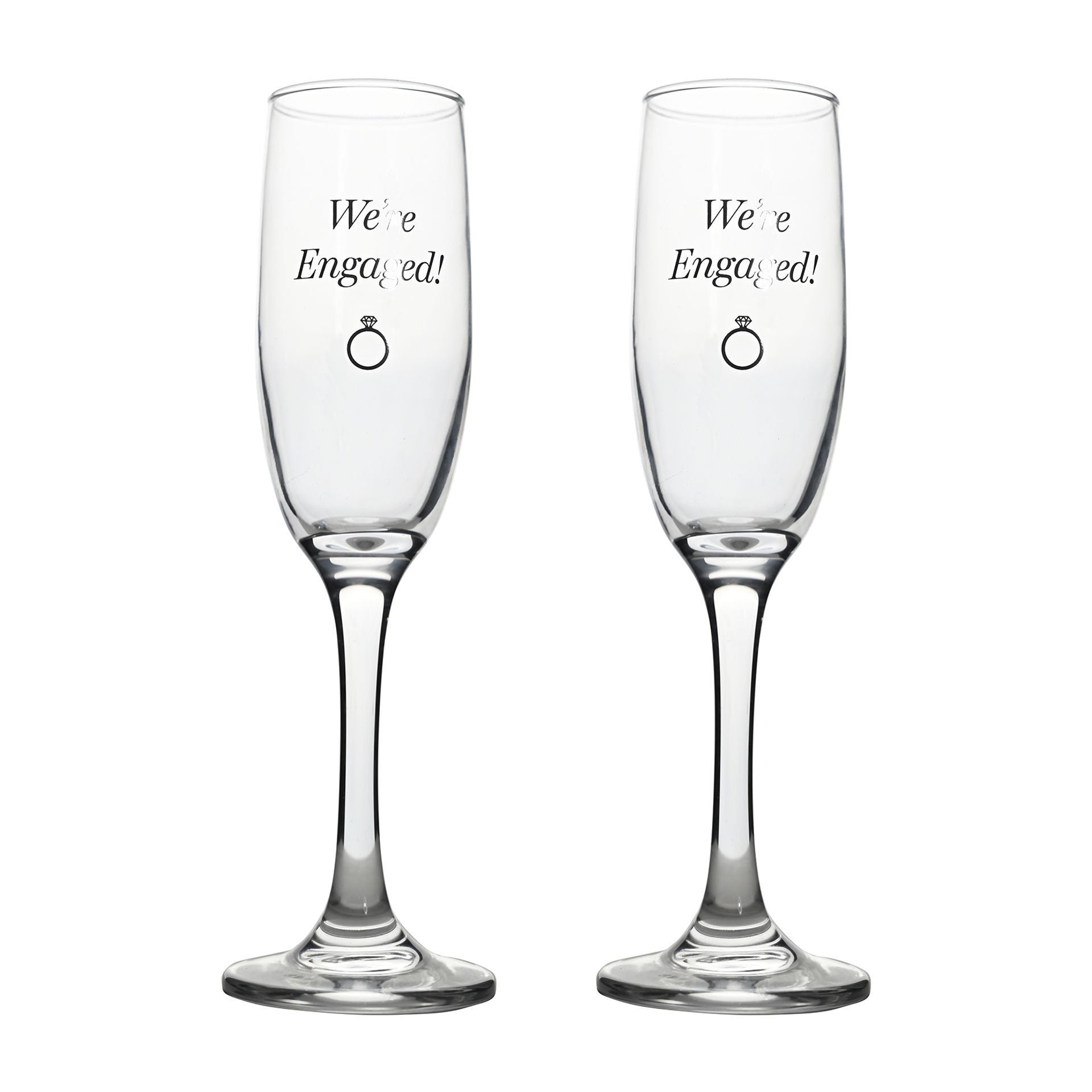 Amore - Engagement Champagne Flutes