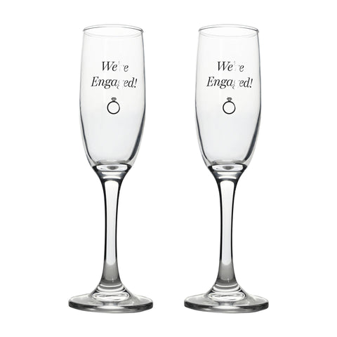 Amore - Engagement Champagne Flutes