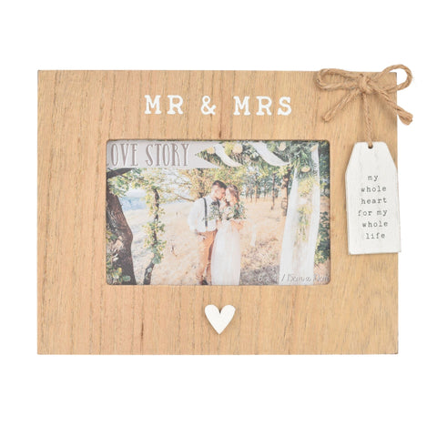 Love Story - Wooden Frame Mr & Mrs