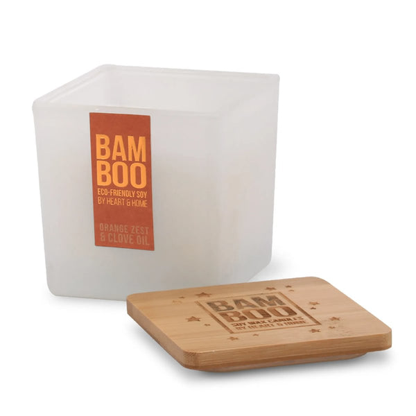 Bamboo - Orange Zest & Clove Oil - Large Jar Candle