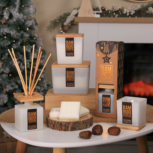 Bamboo - Welcoming Evening Fire - Centre Piece Jar Candle