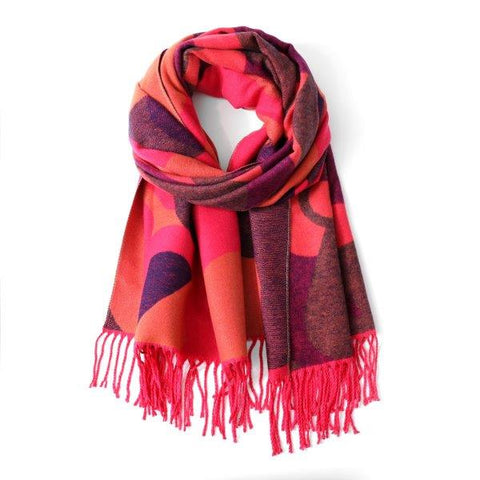 Reversable Abstract - Navy / Fuchsia