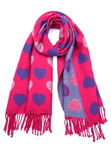 Reversible Retro Heart - Fuchsia