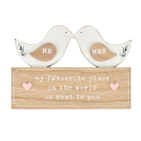 Love Story -  Love Birds Plaque