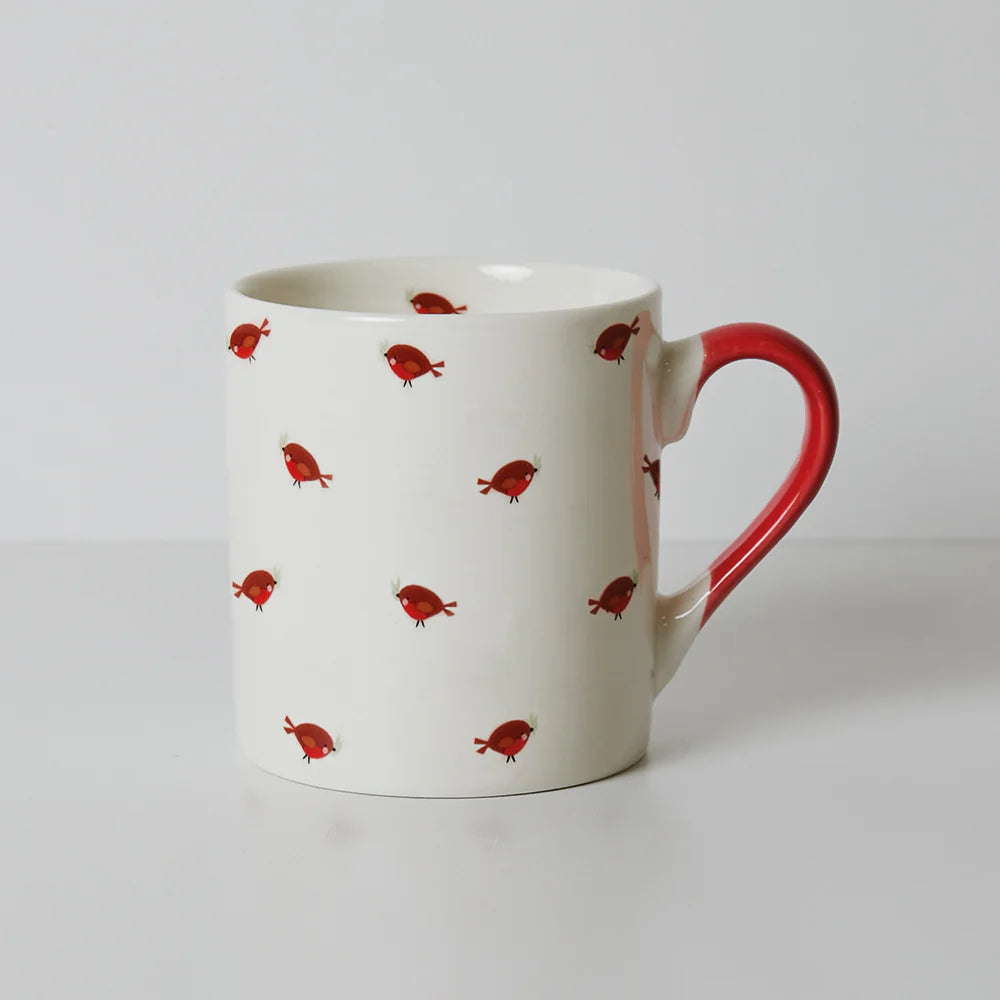 Belly Button Designs Small China Mug - Ditsy Robins