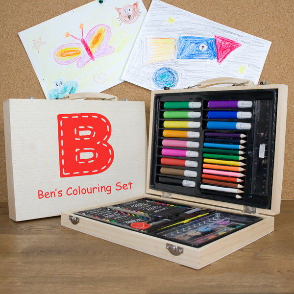 Personalised Children's Colouring Set