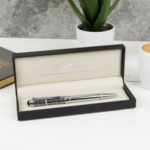 Stratton Ball Point Pen - 2 Tone silver