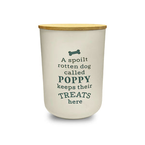 Dog Treat Jar White - Poppy