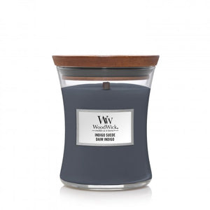 Woodwick Medium Hourglass candle - Indigo Suede