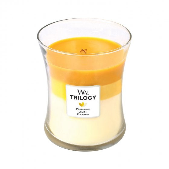 Woodwick Medium Hourglass candle - Trilogy - Fruits Of Summer