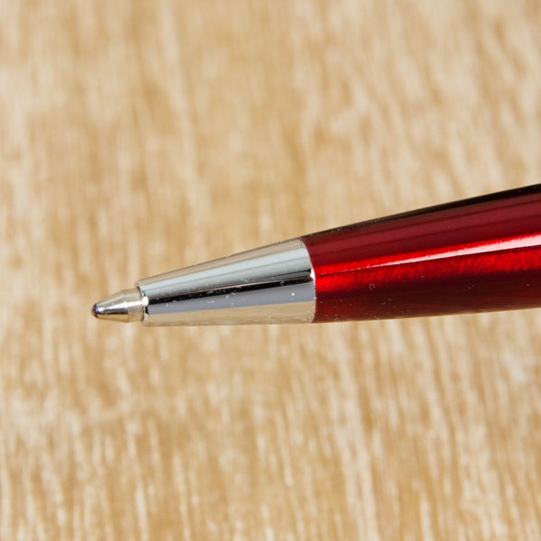 Stratton Ball Point Pen - Red With Etched Pattern On Top