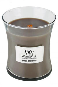 Woodwick Medium Hourglass candle - Sand & Driftwood