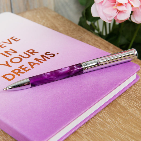 Stratton Ball Point Pen - Purple Cloud Design