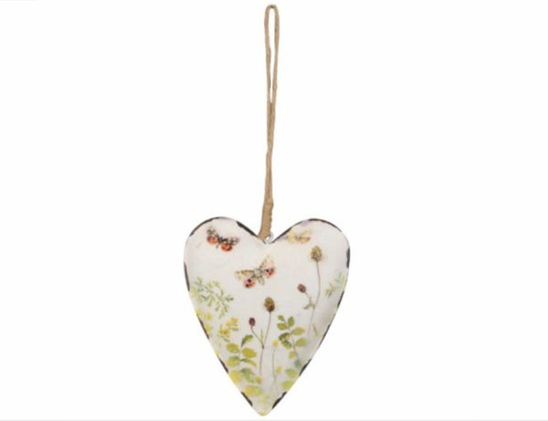 Yellow Meadow Heart Hanger - 11cm