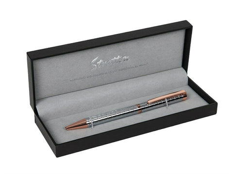 Stratton Ball Point Pen Silver & Rose