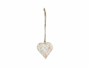 Pink Floral Heart - 6.5 cm