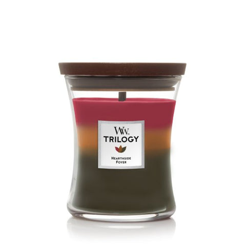 Woodwick Medium Hourglass candle - Trillogy - Hearthside