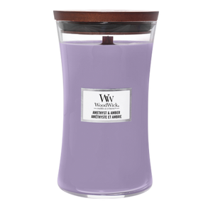 Woodwick Large Hourglass candle - Amethyst and Amber