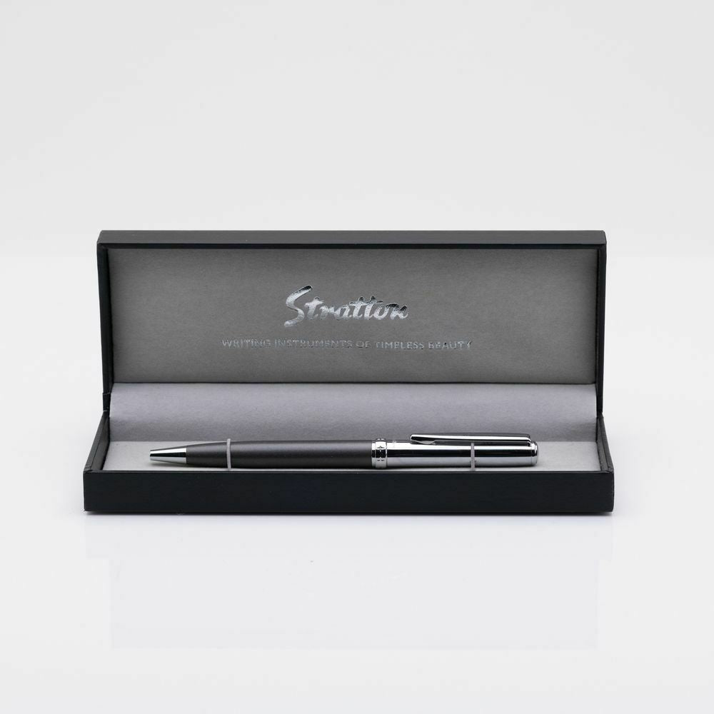 Stratton Ball Point Pen Grey & Silver